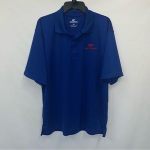 Gameface Polo Shirt Adult Extra Large Blue Short Sleeve 100% Polyester Logo Mens